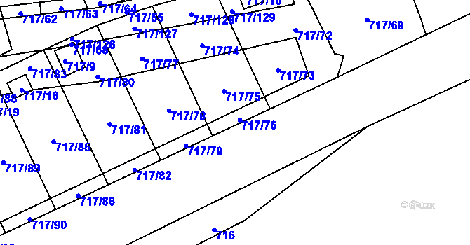 Parcela st. 717/76 v KÚ Svádov, Katastrální mapa