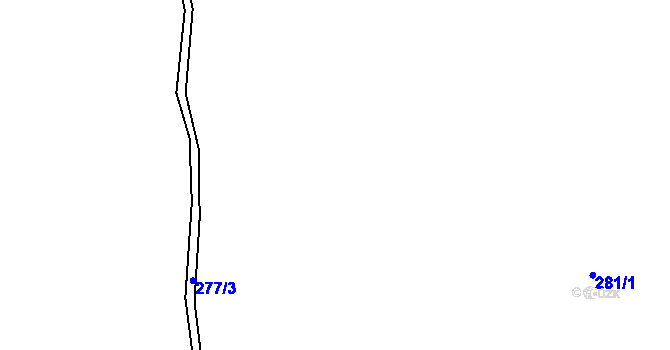 Parcela st. 281/7 v KÚ Svárov u Unhoště, Katastrální mapa