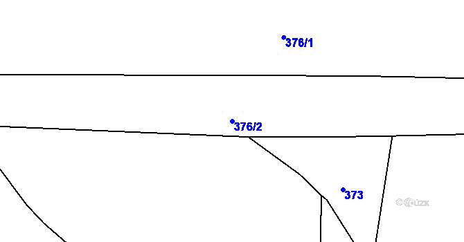 Parcela st. 376/2 v KÚ Milíkovice, Katastrální mapa