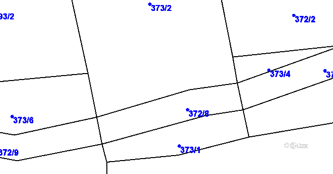 Parcela st. 373/5 v KÚ Trhonín, Katastrální mapa