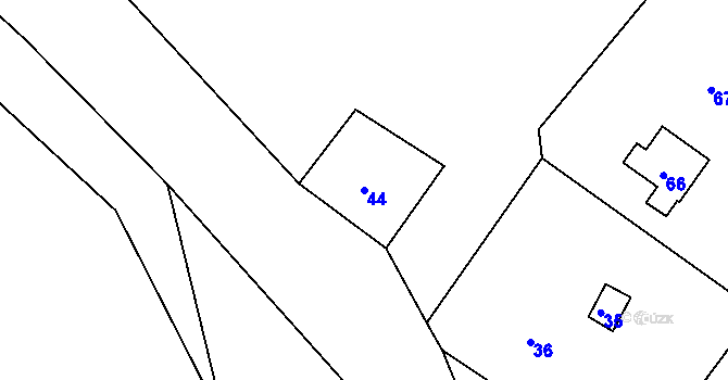 Parcela st. 44 v KÚ Čistá u Svatavy, Katastrální mapa