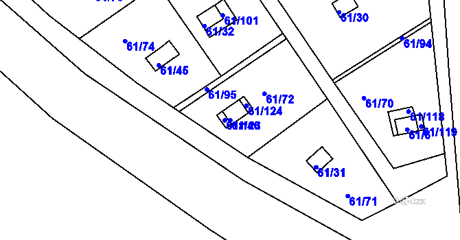 Parcela st. 61/46 v KÚ Čistá u Svatavy, Katastrální mapa