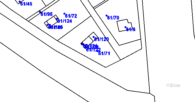 Parcela st. 61/71 v KÚ Čistá u Svatavy, Katastrální mapa