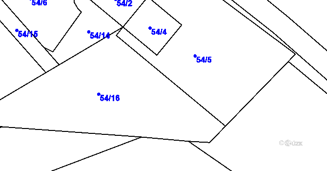 Parcela st. 54/5 v KÚ Čistá u Svatavy, Katastrální mapa