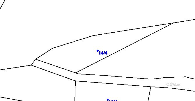 Parcela st. 14/4 v KÚ Čistá u Svatavy, Katastrální mapa
