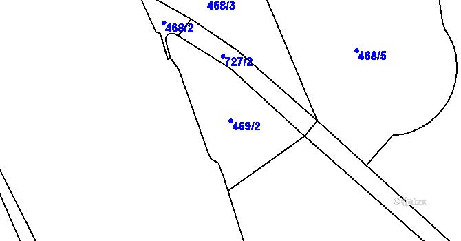 Parcela st. 469/2 v KÚ Svatava, Katastrální mapa
