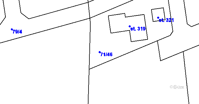 Parcela st. 71/46 v KÚ Svaté Pole, Katastrální mapa