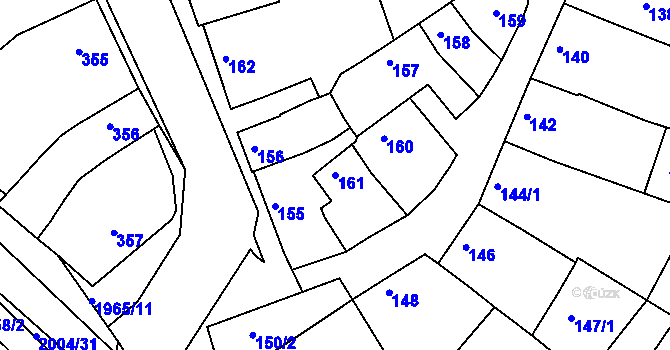 Parcela st. 161 v KÚ Mistřín, Katastrální mapa