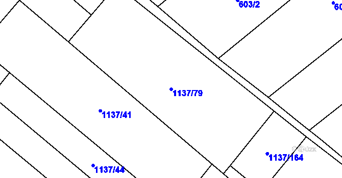 Parcela st. 1137/79 v KÚ Mistřín, Katastrální mapa