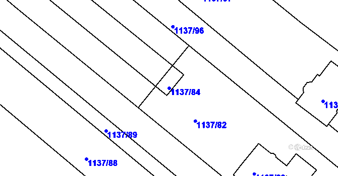 Parcela st. 1137/84 v KÚ Mistřín, Katastrální mapa