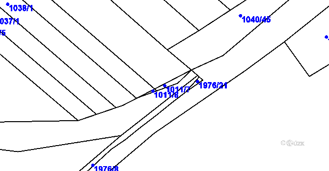 Parcela st. 1011/7 v KÚ Mistřín, Katastrální mapa
