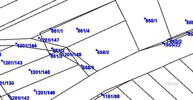 Parcela st. 658/2 v KÚ Mistřín, Katastrální mapa