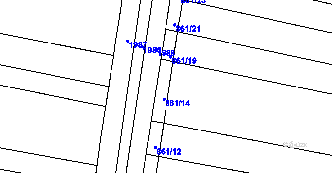 Parcela st. 861/17 v KÚ Mistřín, Katastrální mapa