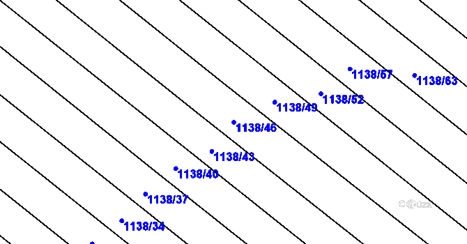 Parcela st. 1138/46 v KÚ Mistřín, Katastrální mapa