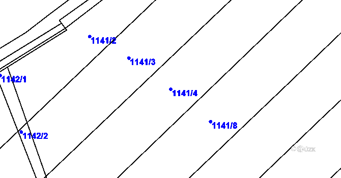 Parcela st. 1141/4 v KÚ Mistřín, Katastrální mapa