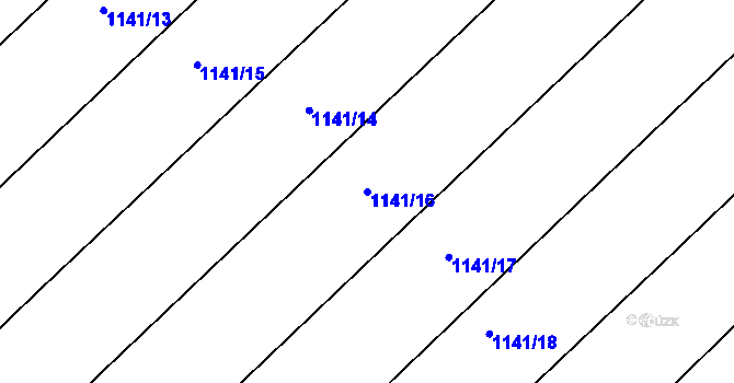 Parcela st. 1141/16 v KÚ Mistřín, Katastrální mapa