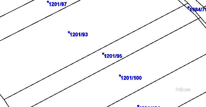 Parcela st. 1201/95 v KÚ Mistřín, Katastrální mapa