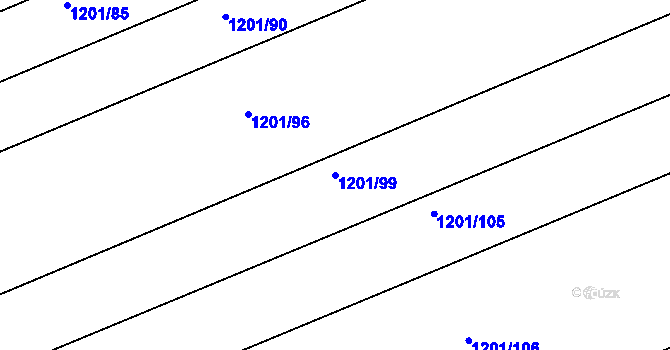 Parcela st. 1201/99 v KÚ Mistřín, Katastrální mapa