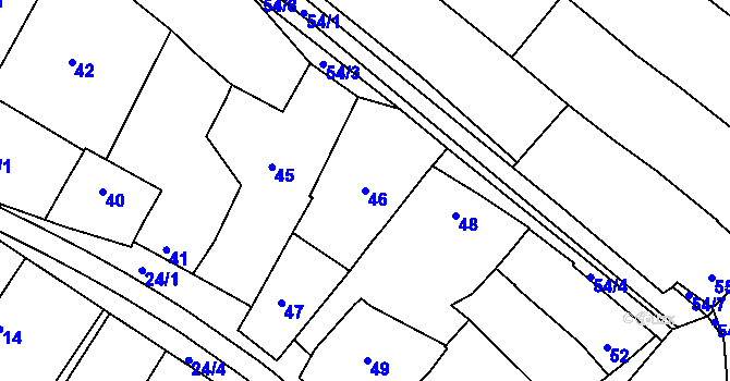 Parcela st. 46 v KÚ Svatobořice, Katastrální mapa