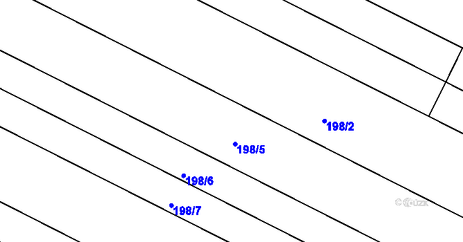 Parcela st. 198/4 v KÚ Svatobořice, Katastrální mapa