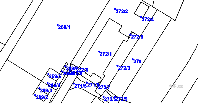 Parcela st. 272/1 v KÚ Svatobořice, Katastrální mapa