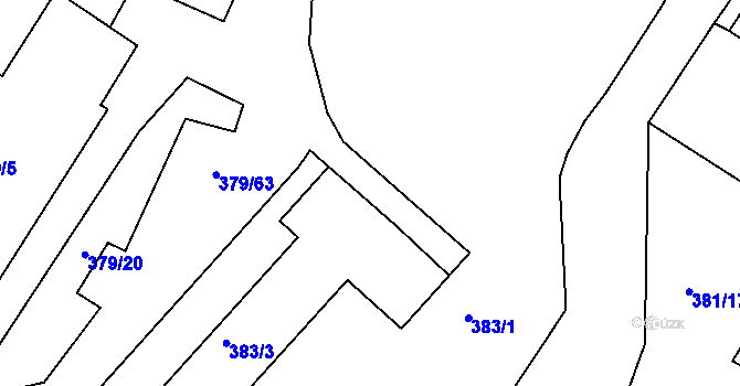 Parcela st. 383/4 v KÚ Svatobořice, Katastrální mapa