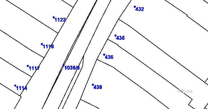 Parcela st. 436 v KÚ Svatobořice, Katastrální mapa