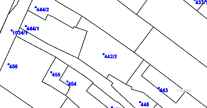 Parcela st. 442/2 v KÚ Svatobořice, Katastrální mapa