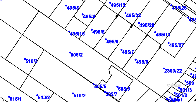 Parcela st. 495/17 v KÚ Svatobořice, Katastrální mapa