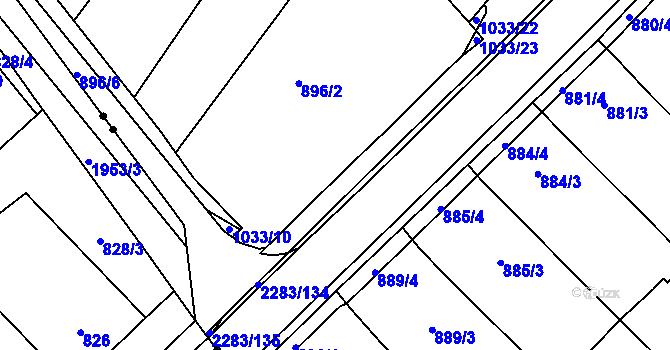 Parcela st. 896/4 v KÚ Svatobořice, Katastrální mapa