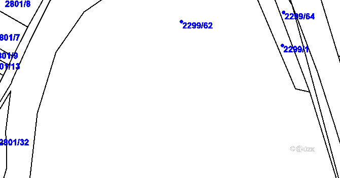 Parcela st. 2299/3 v KÚ Svatobořice, Katastrální mapa