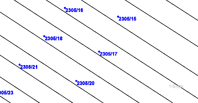Parcela st. 2305/17 v KÚ Svatobořice, Katastrální mapa