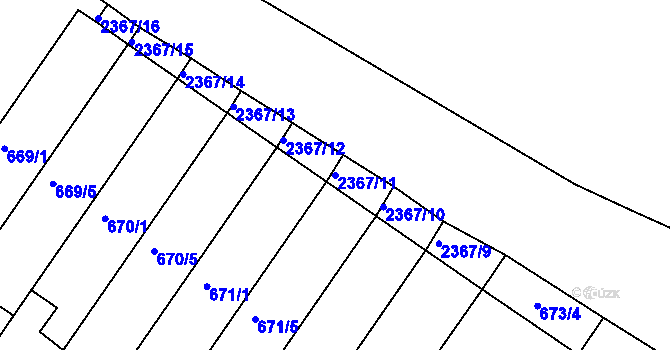 Parcela st. 2367/11 v KÚ Svatobořice, Katastrální mapa