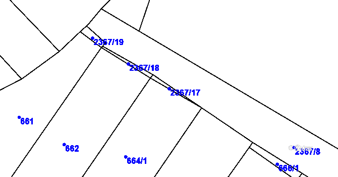 Parcela st. 2367/17 v KÚ Svatobořice, Katastrální mapa