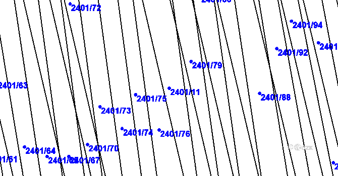 Parcela st. 2401/11 v KÚ Svatobořice, Katastrální mapa