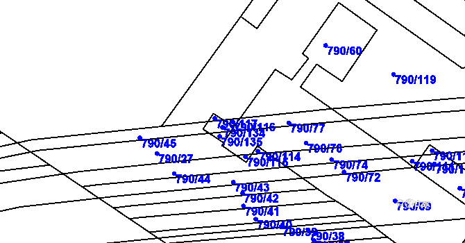 Parcela st. 790/116 v KÚ Svatobořice, Katastrální mapa