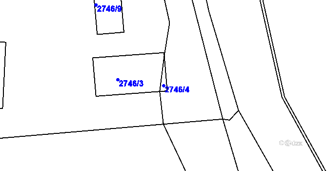 Parcela st. 2746/4 v KÚ Svatobořice, Katastrální mapa