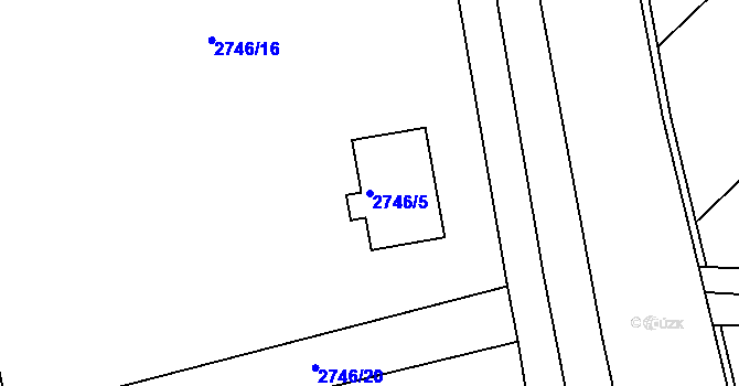Parcela st. 2746/5 v KÚ Svatobořice, Katastrální mapa