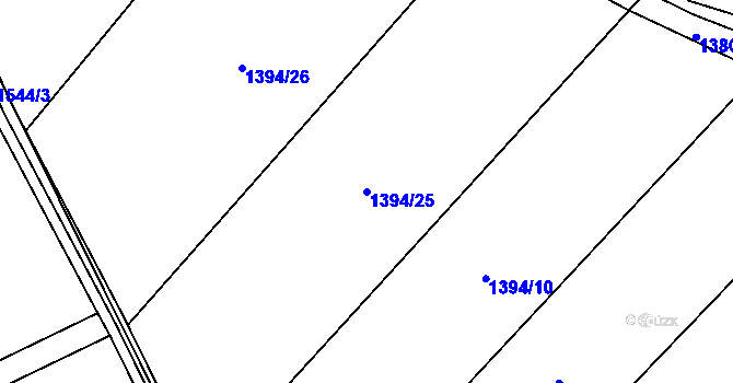 Parcela st. 1394/25 v KÚ Svatobořice, Katastrální mapa