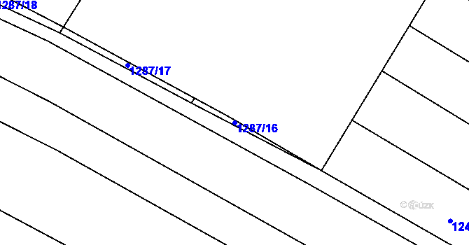 Parcela st. 1287/16 v KÚ Svatobořice, Katastrální mapa
