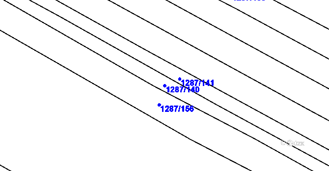 Parcela st. 1287/140 v KÚ Svatobořice, Katastrální mapa