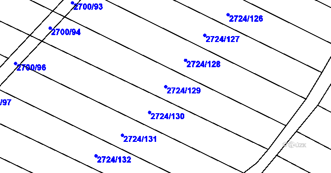 Parcela st. 2724/129 v KÚ Svatobořice, Katastrální mapa