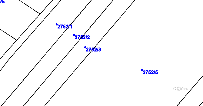 Parcela st. 2752/4 v KÚ Svatobořice, Katastrální mapa