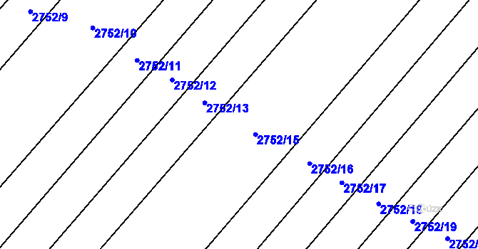 Parcela st. 2752/14 v KÚ Svatobořice, Katastrální mapa