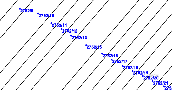 Parcela st. 2752/15 v KÚ Svatobořice, Katastrální mapa