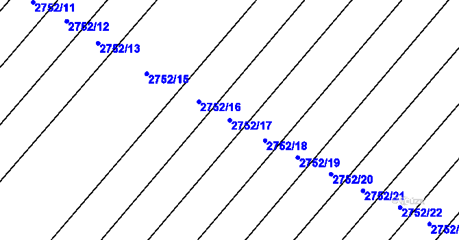 Parcela st. 2752/17 v KÚ Svatobořice, Katastrální mapa