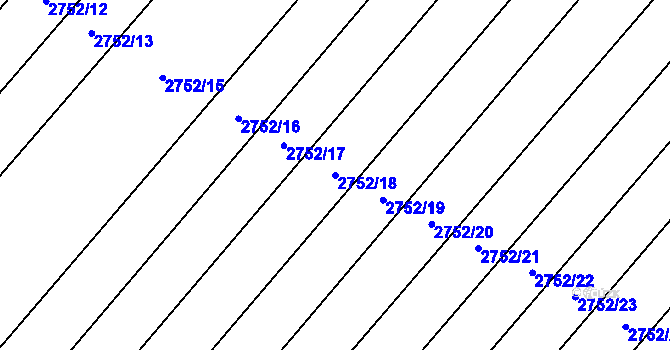 Parcela st. 2752/18 v KÚ Svatobořice, Katastrální mapa