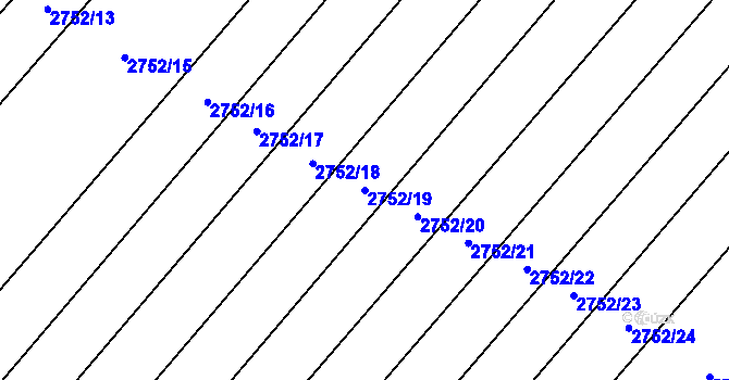 Parcela st. 2752/19 v KÚ Svatobořice, Katastrální mapa