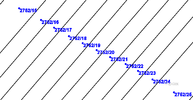 Parcela st. 2752/20 v KÚ Svatobořice, Katastrální mapa