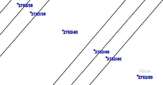 Parcela st. 2752/44 v KÚ Svatobořice, Katastrální mapa